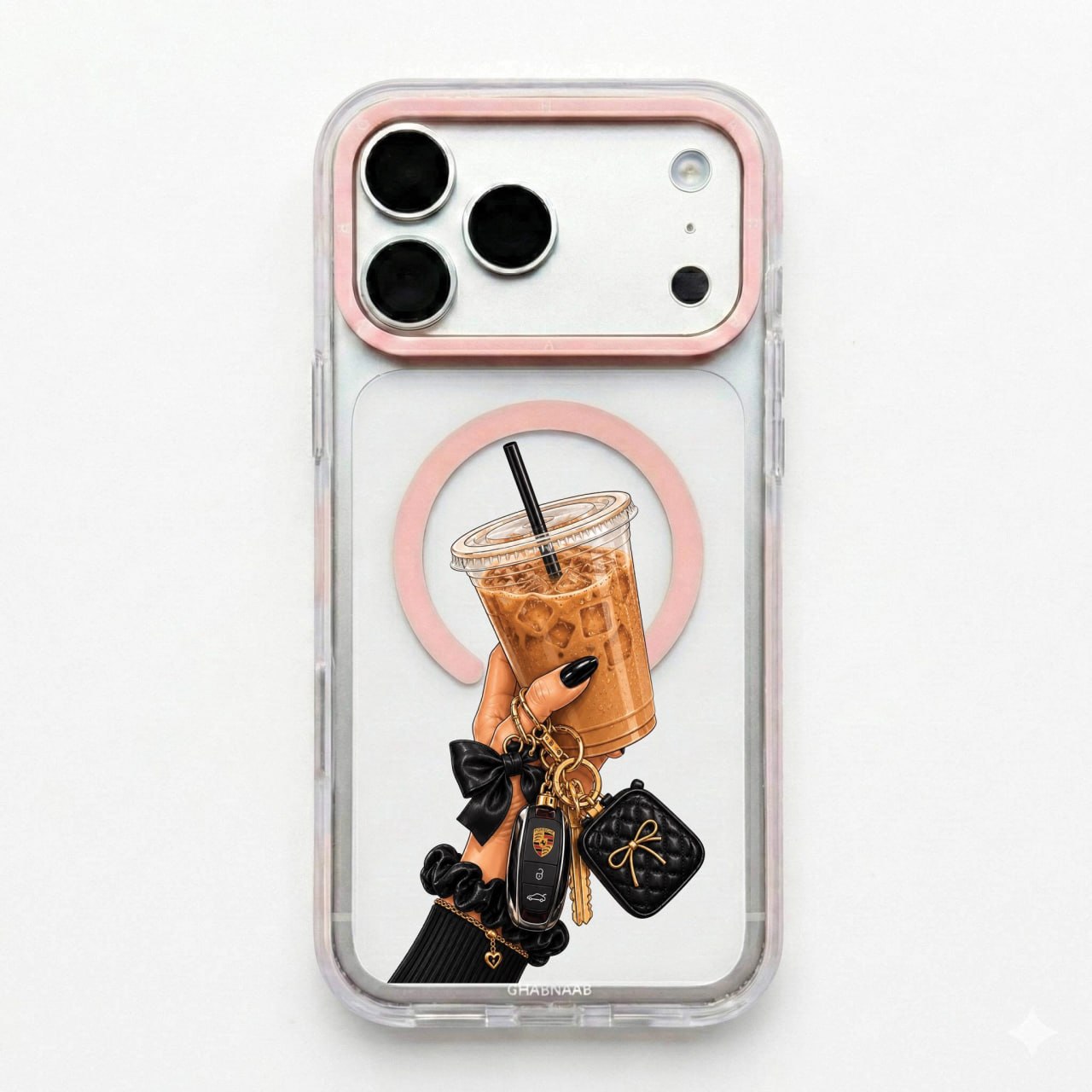قاب قهوه خنک Cool Coffee با مگ سیف قاب ناب ghabnaab آیفون